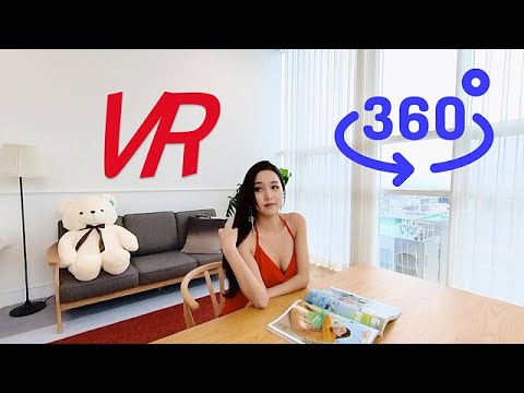 5K VR 360红色连衣裙看书也是女神姿势！KIM GA ON - 385MB