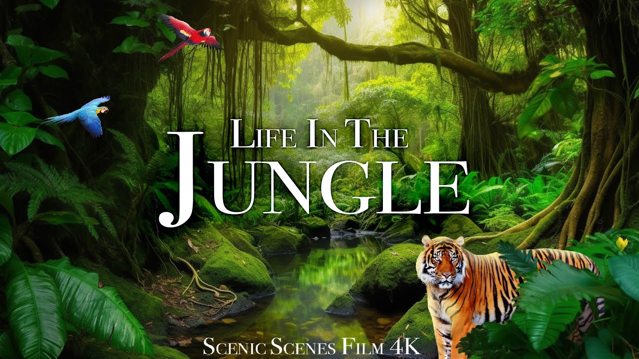 丛林野生动物- Jungle Wildlife 4K - Animals That Call The Jungle Home _ Rainforest _ Scenic Relaxatio ...
