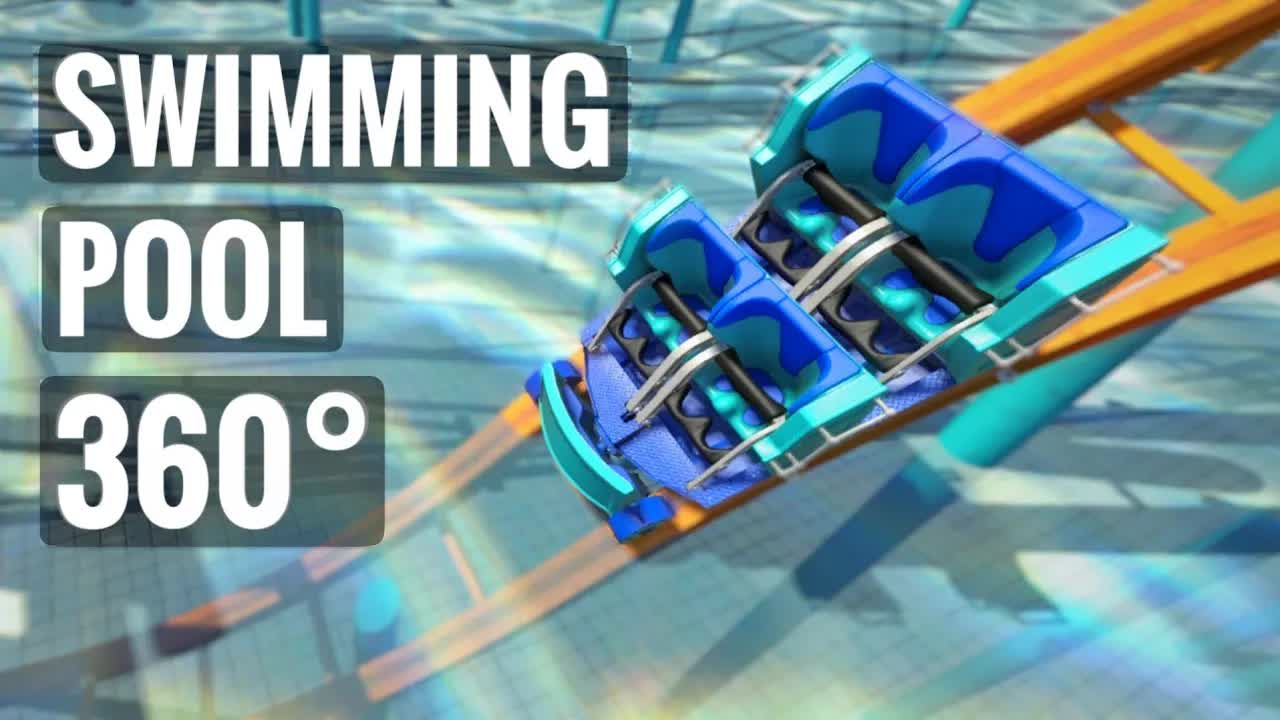 360 Video VR 8K 水下过山车360°游泳池体验 Underwater Roller Coaster 360° Swimming Pool Experience-8 ...