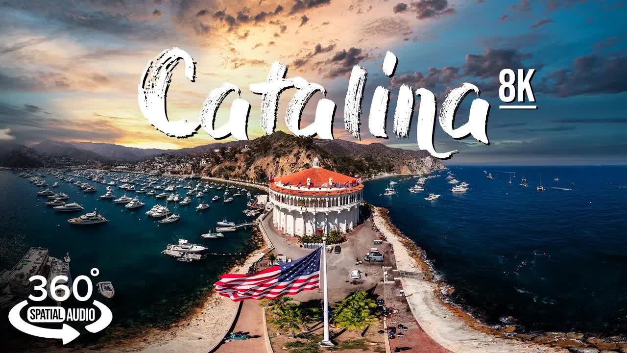8K 360°  卡塔琳娜岛-天空之上，海洋之下 Catalina Island in - Sky Above & Ocean Below with Spatial VR ...