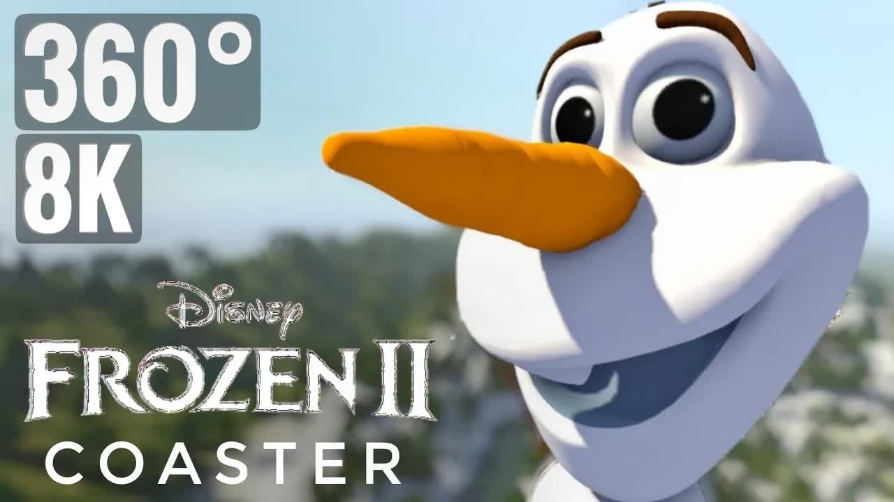 VR video 360 8K 冰雪奇缘2 过山车 Roller Coaster 360° Disney Frozen 2 POV Experience rollercoaster-v ...